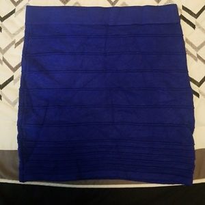 Royal blue mini skirt
